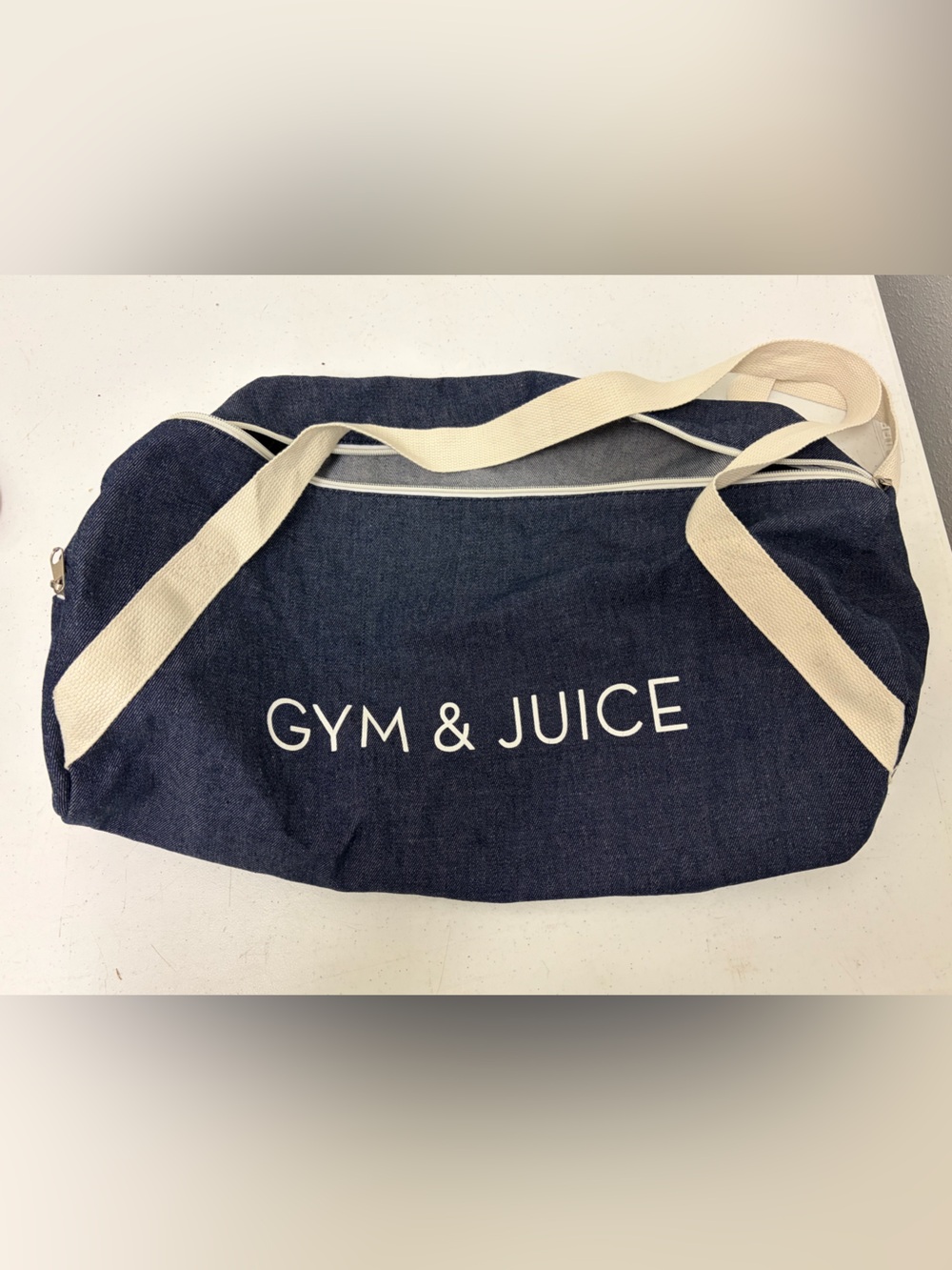 Gym and Juice Canvas Duffel Bag